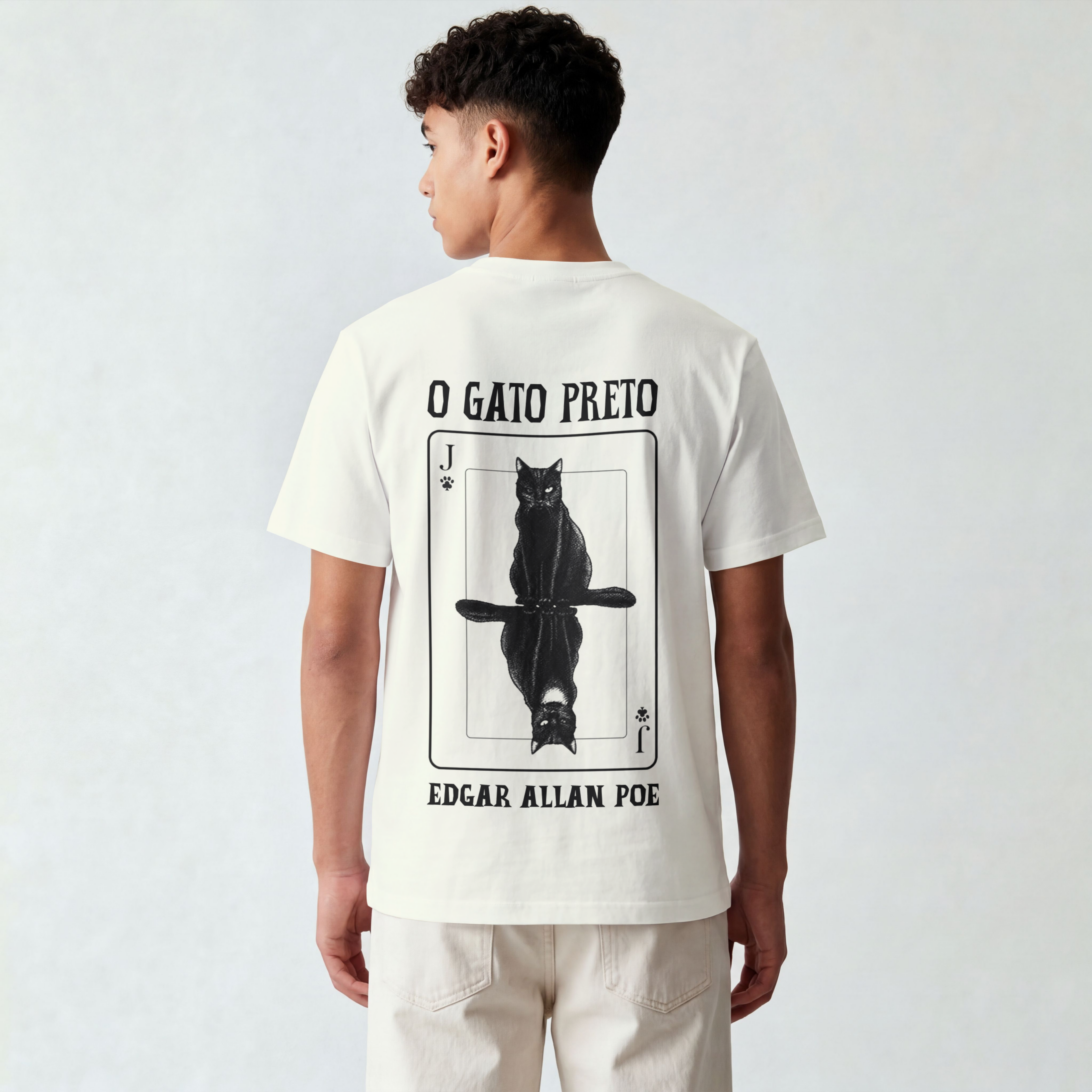 Camiseta - O Gato Preto - OffWhite